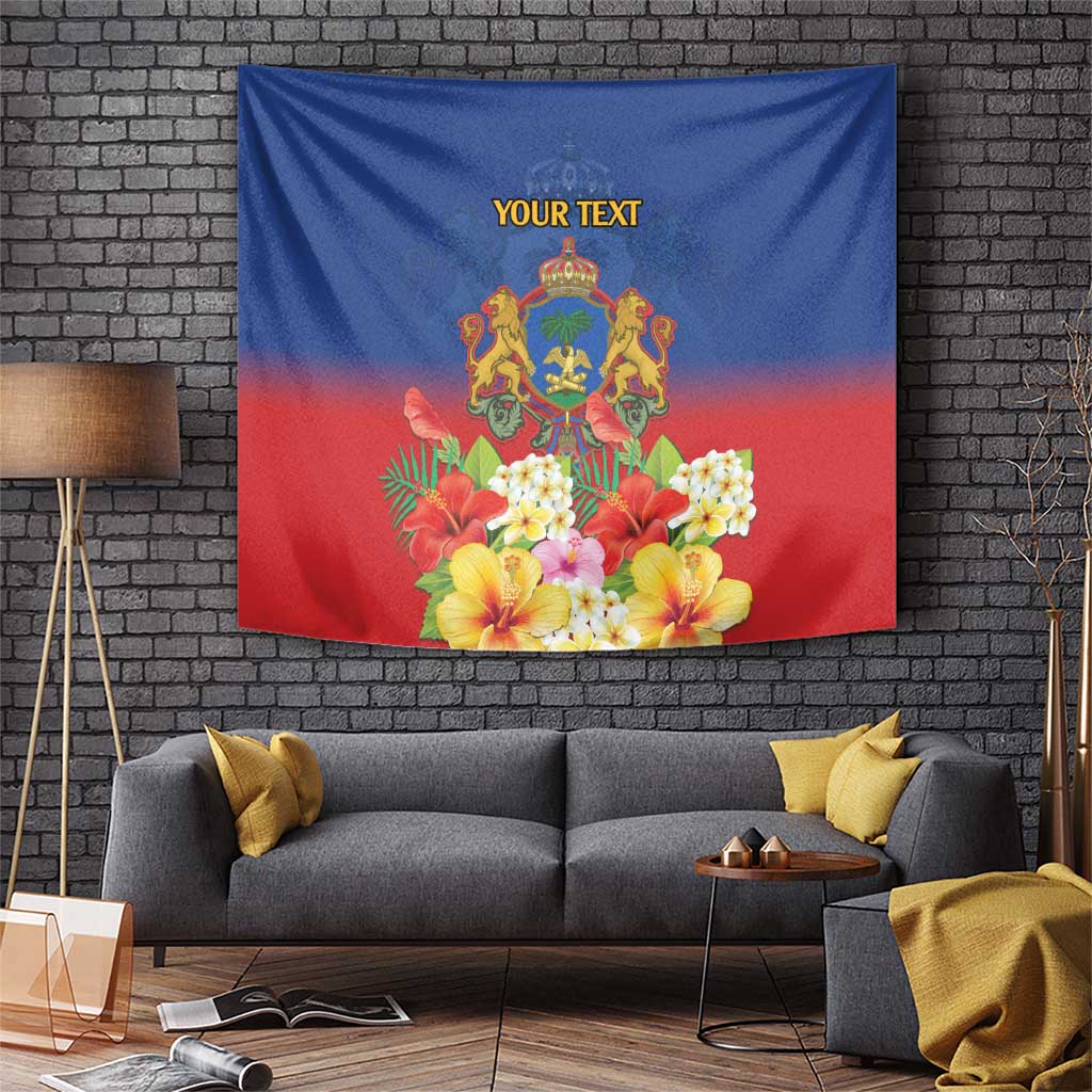 Second Empire of Haiti 1849-1859 Personalized Tapestry Tropical Hibiscus Flowers