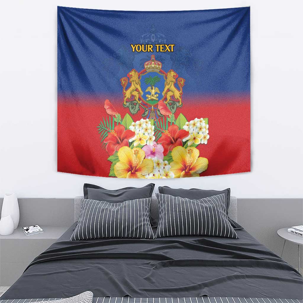 Second Empire of Haiti 1849-1859 Personalized Tapestry Tropical Hibiscus Flowers