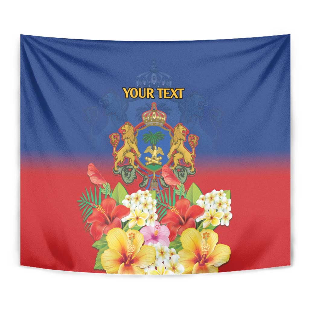Second Empire of Haiti 1849-1859 Personalized Tapestry Tropical Hibiscus Flowers