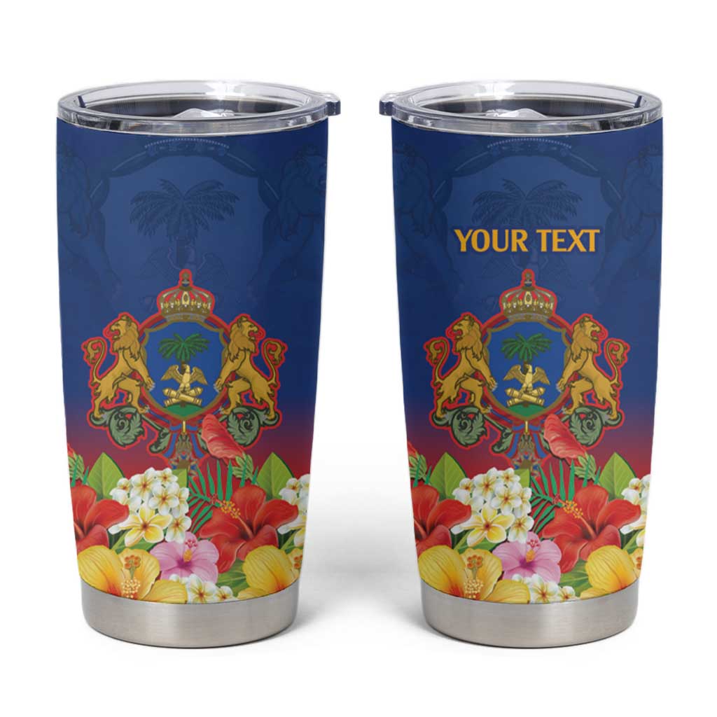 Second Empire of Haiti 1849-1859 Personalized Tumbler Cup Tropical Hibiscus Flowers