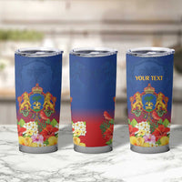 Second Empire of Haiti 1849-1859 Personalized Tumbler Cup Tropical Hibiscus Flowers