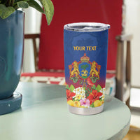 Second Empire of Haiti 1849-1859 Personalized Tumbler Cup Tropical Hibiscus Flowers