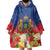 Second Empire of Haiti 1849-1859 Personalized Wearable Blanket Hoodie Tropical Hibiscus Flowers