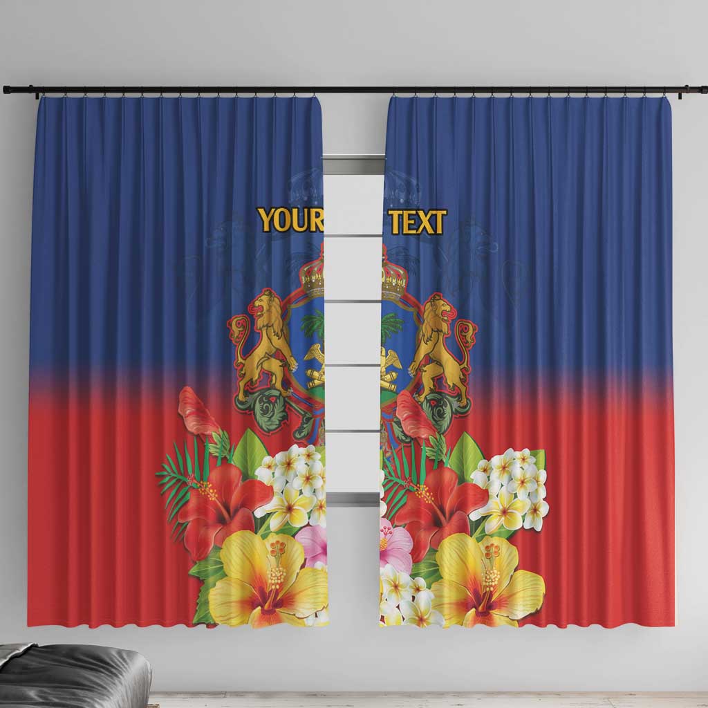 Second Empire of Haiti 1849-1859 Personalized Window Curtain Tropical Hibiscus Flowers