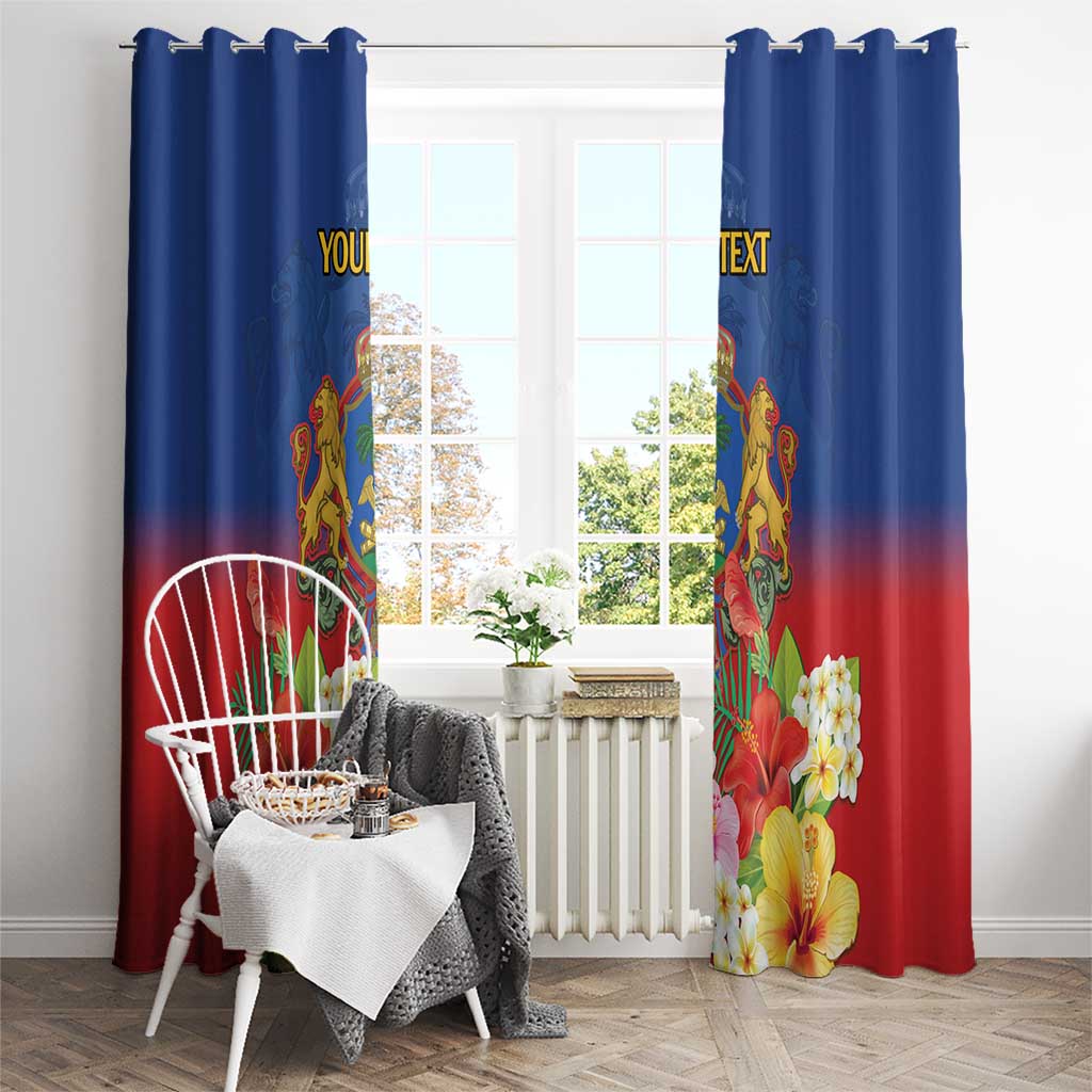 Second Empire of Haiti 1849-1859 Personalized Window Curtain Tropical Hibiscus Flowers