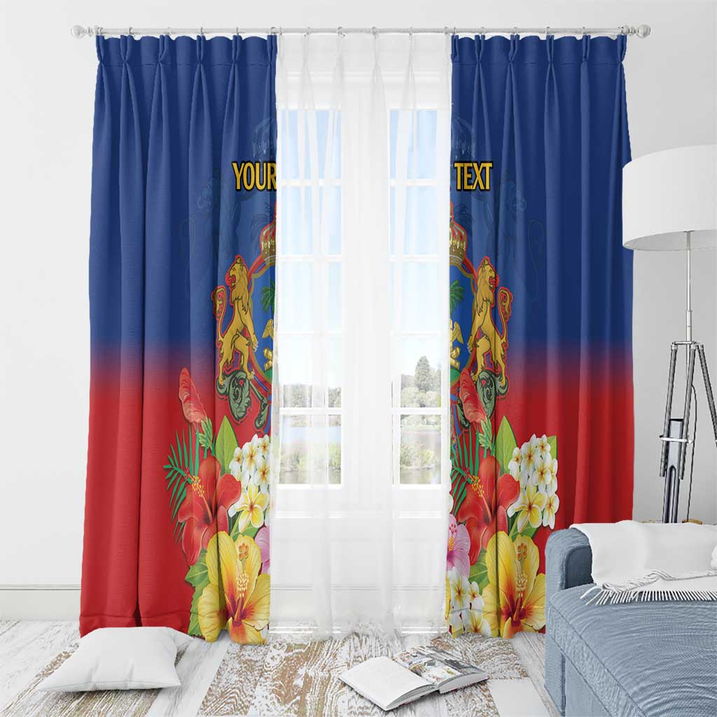 Second Empire of Haiti 1849-1859 Personalized Window Curtain Tropical Hibiscus Flowers