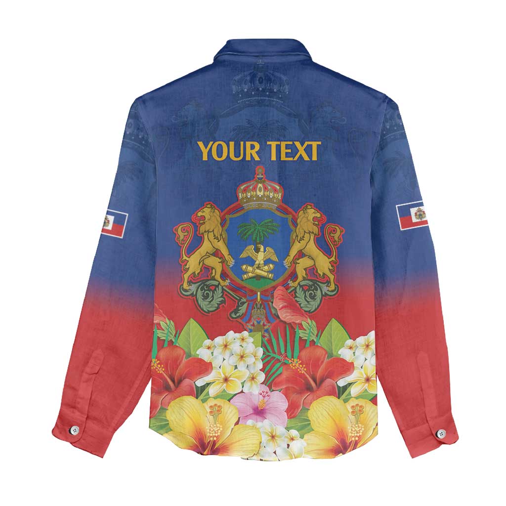 Second Empire of Haiti 1849-1859 Personalized Women Casual Shirt Tropical Hibiscus Flowers