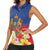 Second Empire of Haiti 1849-1859 Personalized Women Sleeveless Polo Shirt Tropical Hibiscus Flowers