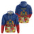 Second Empire of Haiti 1849-1859 Personalized Zip Hoodie Tropical Hibiscus Flowers