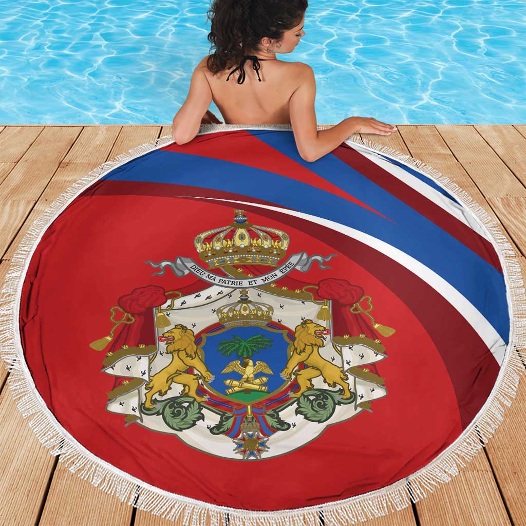 Second Empire of Haiti Personalized Beach Blanket Imperial Flag of Haiti 1849-1859