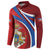 Second Empire of Haiti Personalized Button Sweatshirt Imperial Flag of Haiti 1849-1859