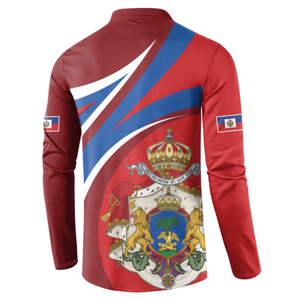 Second Empire of Haiti Personalized Button Sweatshirt Imperial Flag of Haiti 1849-1859