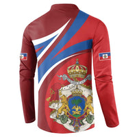Second Empire of Haiti Personalized Button Sweatshirt Imperial Flag of Haiti 1849-1859