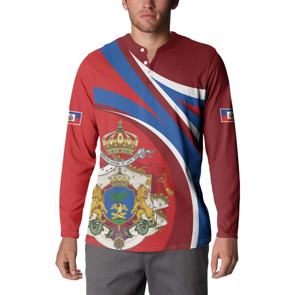Second Empire of Haiti Personalized Button Sweatshirt Imperial Flag of Haiti 1849-1859