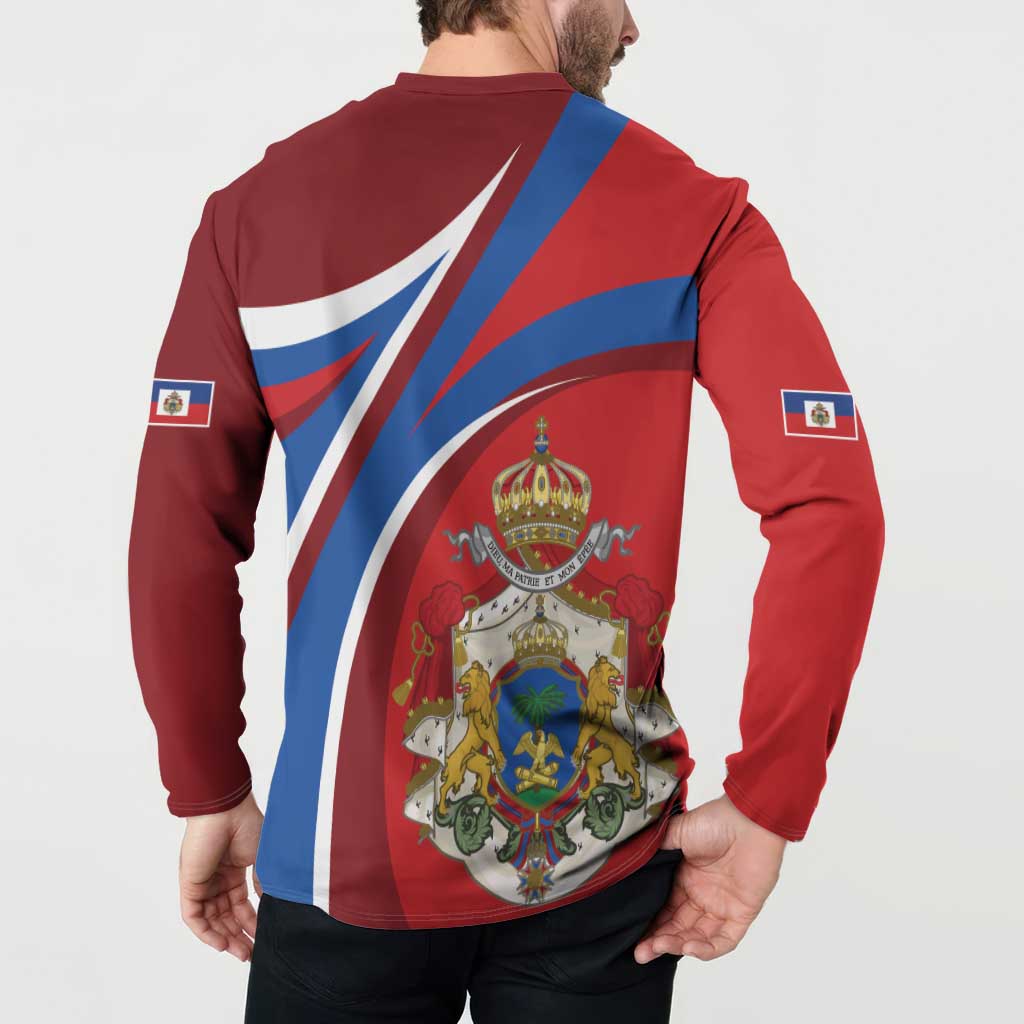 Second Empire of Haiti Personalized Button Sweatshirt Imperial Flag of Haiti 1849-1859