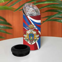 Second Empire of Haiti Personalized 4 in 1 Can Cooler Tumbler Imperial Flag of Haiti 1849-1859