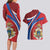 Second Empire of Haiti Personalized Couples Matching Long Sleeve Bodycon Dress and Hawaiian Shirt Imperial Flag of Haiti 1849-1859