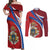Second Empire of Haiti Personalized Couples Matching Off Shoulder Maxi Dress and Long Sleeve Button Shirt Imperial Flag of Haiti 1849-1859