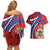 Second Empire of Haiti Personalized Couples Matching Off Shoulder Short Dress and Hawaiian Shirt Imperial Flag of Haiti 1849-1859