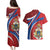 Second Empire of Haiti Personalized Couples Matching Puletasi and Hawaiian Shirt Imperial Flag of Haiti 1849-1859