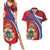 Second Empire of Haiti Personalized Couples Matching Summer Maxi Dress and Hawaiian Shirt Imperial Flag of Haiti 1849-1859