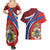 Second Empire of Haiti Personalized Couples Matching Summer Maxi Dress and Hawaiian Shirt Imperial Flag of Haiti 1849-1859