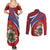 Second Empire of Haiti Personalized Couples Matching Summer Maxi Dress and Long Sleeve Button Shirt Imperial Flag of Haiti 1849-1859