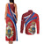 Second Empire of Haiti Personalized Couples Matching Tank Maxi Dress and Long Sleeve Button Shirt Imperial Flag of Haiti 1849-1859