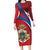 Second Empire of Haiti Personalized Family Matching Long Sleeve Bodycon Dress and Hawaiian Shirt Imperial Flag of Haiti 1849-1859