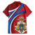 Second Empire of Haiti Personalized Family Matching Off The Shoulder Long Sleeve Dress and Hawaiian Shirt Imperial Flag of Haiti 1849-1859