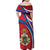 Second Empire of Haiti Personalized Family Matching Off Shoulder Maxi Dress and Hawaiian Shirt Imperial Flag of Haiti 1849-1859