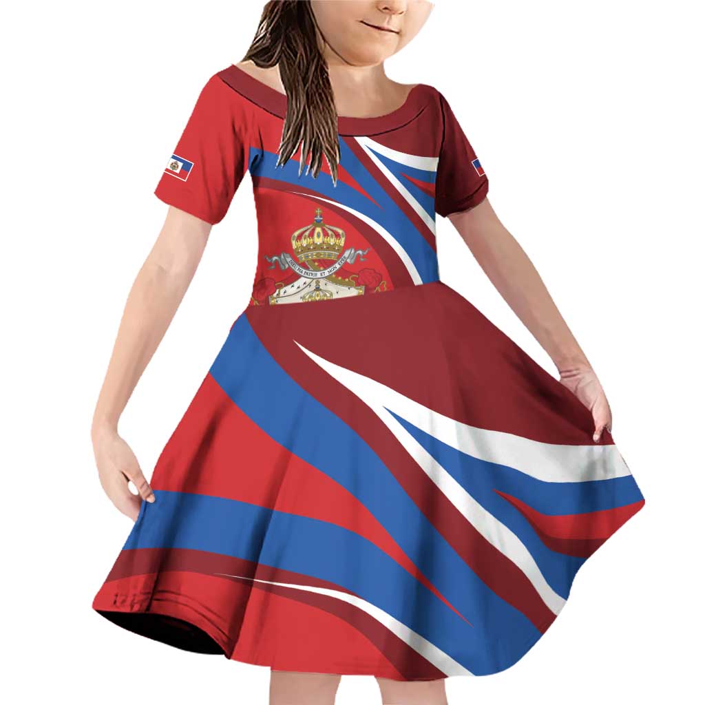 Second Empire of Haiti Personalized Family Matching Off Shoulder Short Dress and Hawaiian Shirt Imperial Flag of Haiti 1849-1859