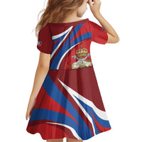 Second Empire of Haiti Personalized Family Matching Off Shoulder Short Dress and Hawaiian Shirt Imperial Flag of Haiti 1849-1859