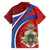 Second Empire of Haiti Personalized Family Matching Short Sleeve Bodycon Dress and Hawaiian Shirt Imperial Flag of Haiti 1849-1859
