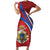Second Empire of Haiti Personalized Family Matching Short Sleeve Bodycon Dress and Hawaiian Shirt Imperial Flag of Haiti 1849-1859