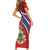 Second Empire of Haiti Personalized Family Matching Short Sleeve Bodycon Dress and Hawaiian Shirt Imperial Flag of Haiti 1849-1859
