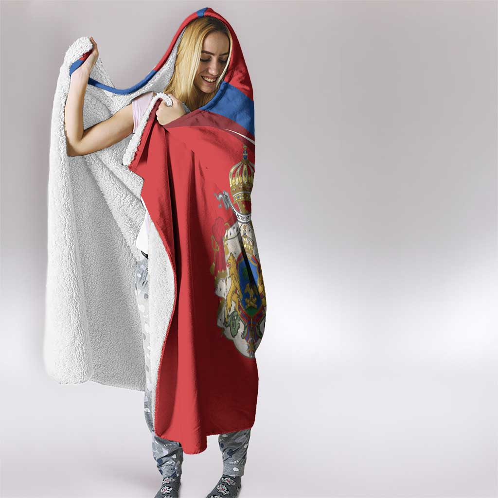 Second Empire of Haiti Personalized Hooded Blanket Imperial Flag of Haiti 1849-1859