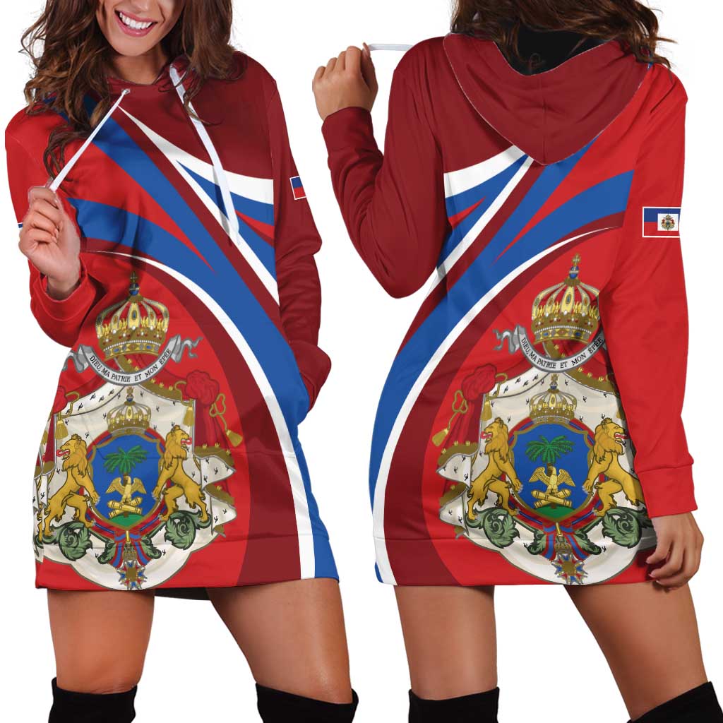 Second Empire of Haiti Personalized Hoodie Dress Imperial Flag of Haiti 1849-1859