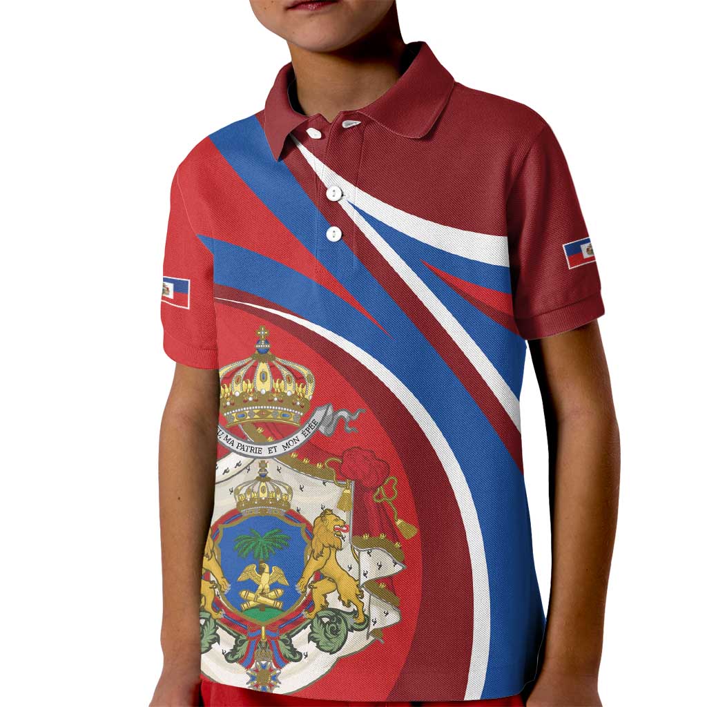 Second Empire of Haiti Personalized Kid Polo Shirt Imperial Flag of Haiti 1849-1859