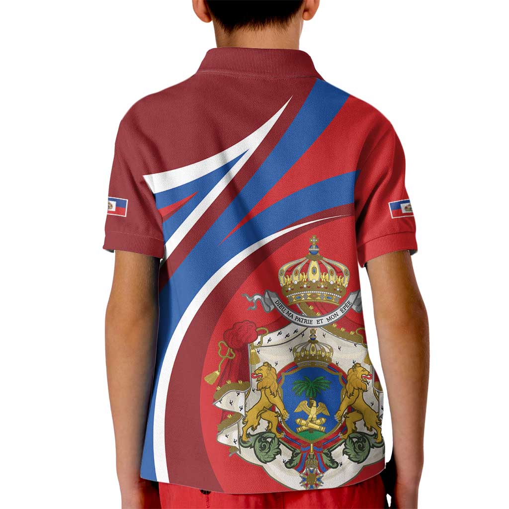 Second Empire of Haiti Personalized Kid Polo Shirt Imperial Flag of Haiti 1849-1859