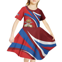 Second Empire of Haiti Personalized Kid Short Sleeve Dress Imperial Flag of Haiti 1849-1859