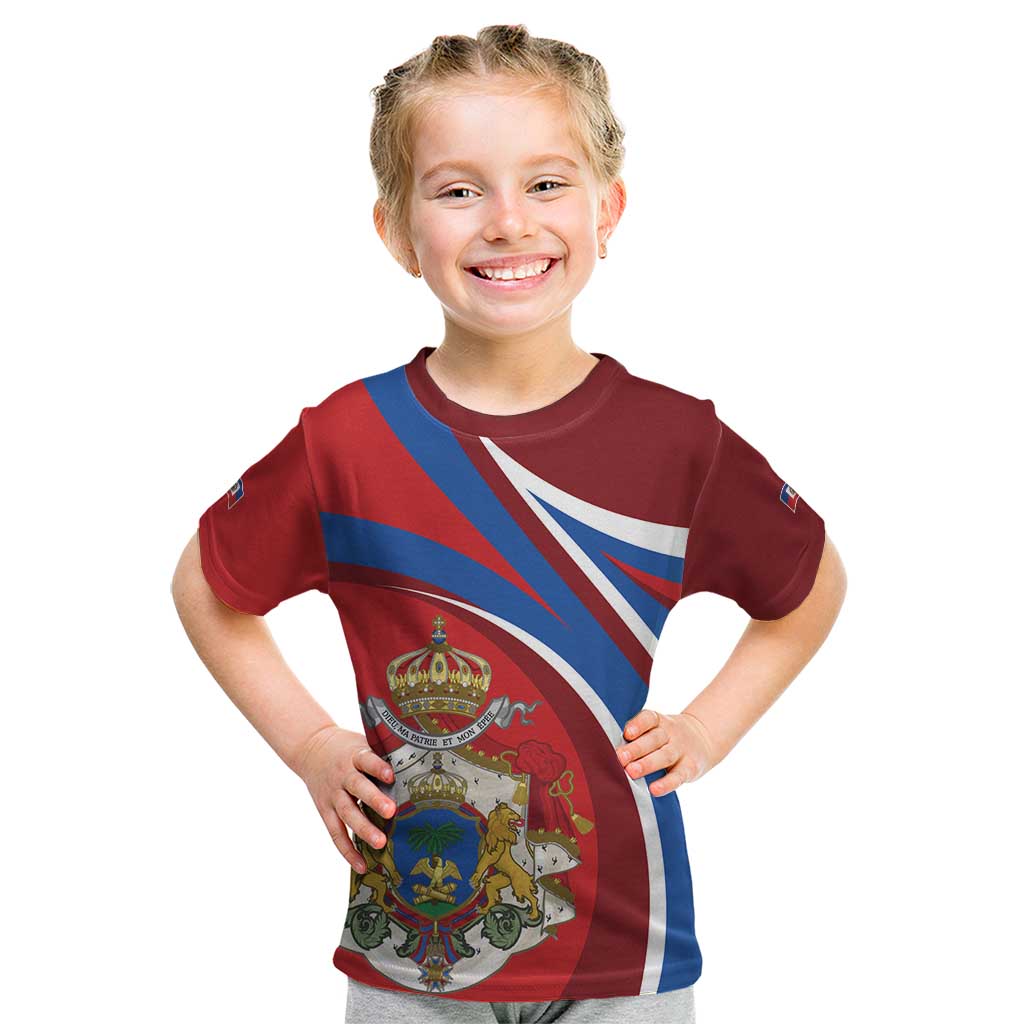 Second Empire of Haiti Personalized Kid T Shirt Imperial Flag of Haiti 1849-1859