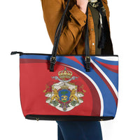 Second Empire of Haiti Personalized Leather Tote Bag Imperial Flag of Haiti 1849-1859