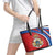 Second Empire of Haiti Personalized Leather Tote Bag Imperial Flag of Haiti 1849-1859