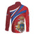 Second Empire of Haiti Personalized Long Sleeve Button Shirt Imperial Flag of Haiti 1849-1859
