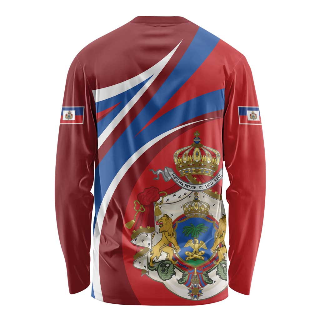 Second Empire of Haiti Personalized Long Sleeve Shirt Imperial Flag of Haiti 1849-1859