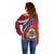 Second Empire of Haiti Personalized Off Shoulder Sweater Imperial Flag of Haiti 1849-1859