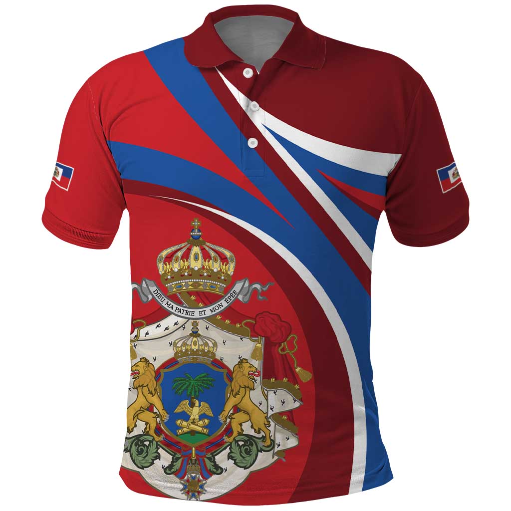 Second Empire of Haiti Personalized Polo Shirt Imperial Flag of Haiti 1849-1859