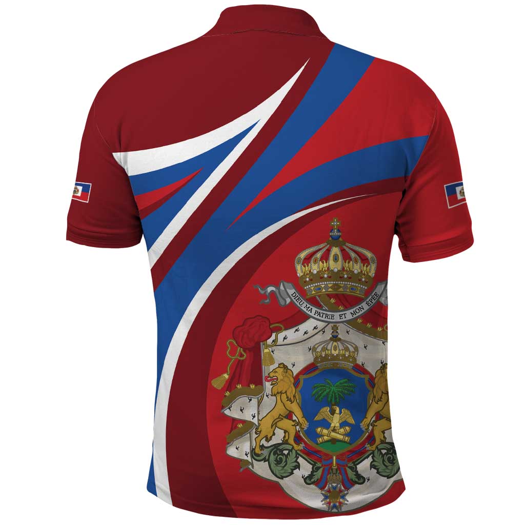 Second Empire of Haiti Personalized Polo Shirt Imperial Flag of Haiti 1849-1859