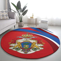 Second Empire of Haiti Personalized Round Carpet Imperial Flag of Haiti 1849-1859